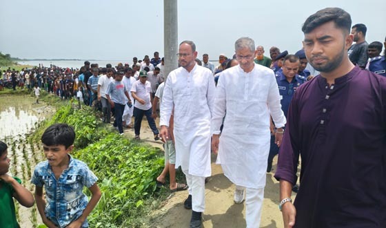 যমুনার ভাঙন ঠেকাতে টাঙ্গাইলে স্থায়ী বেড়িবাঁধের ঘোষণা পানিসম্পদমন্ত্রীর