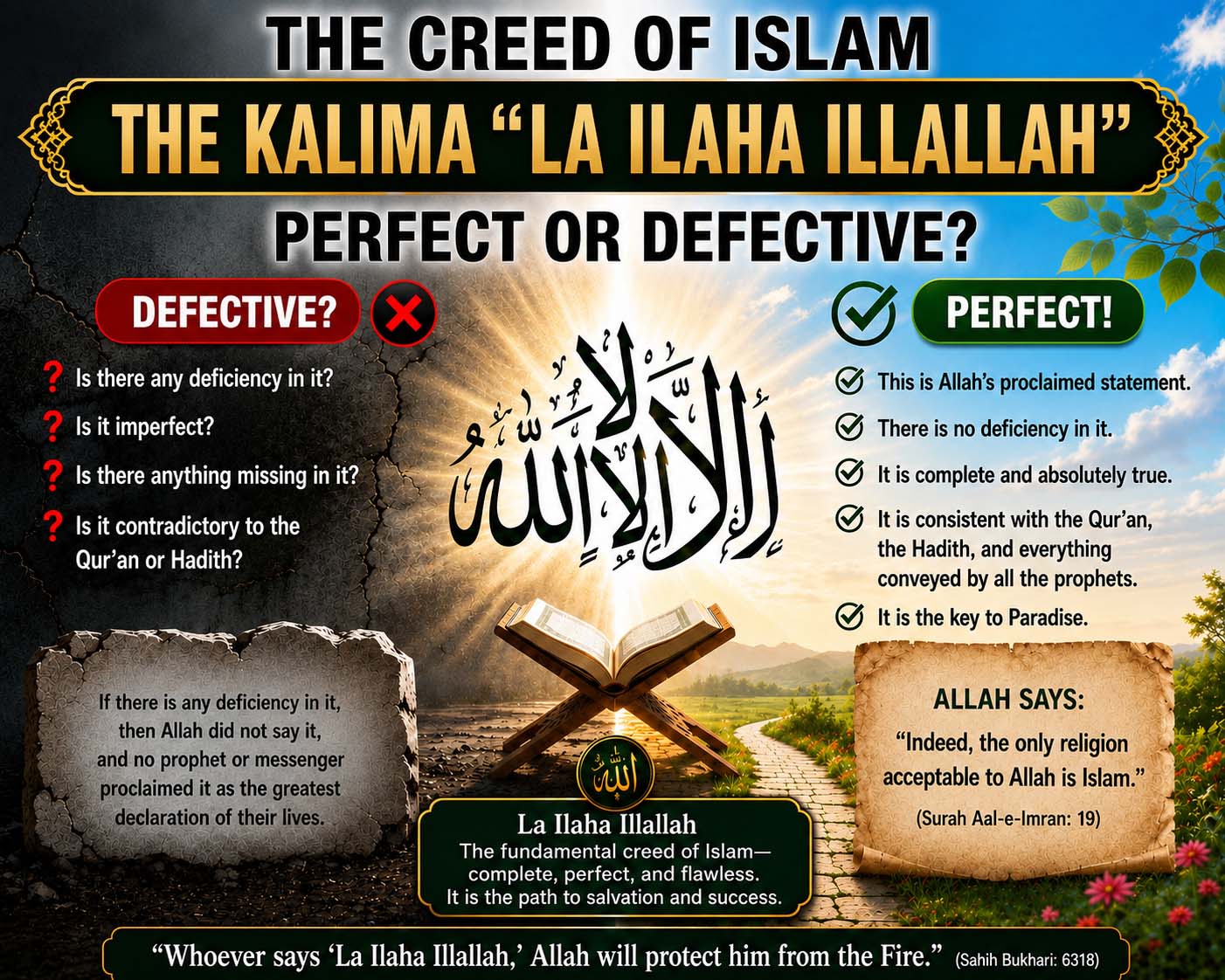 The Creed of Islam, The Kalimah “La Ilaha Illallah,” Perfect or Defective?